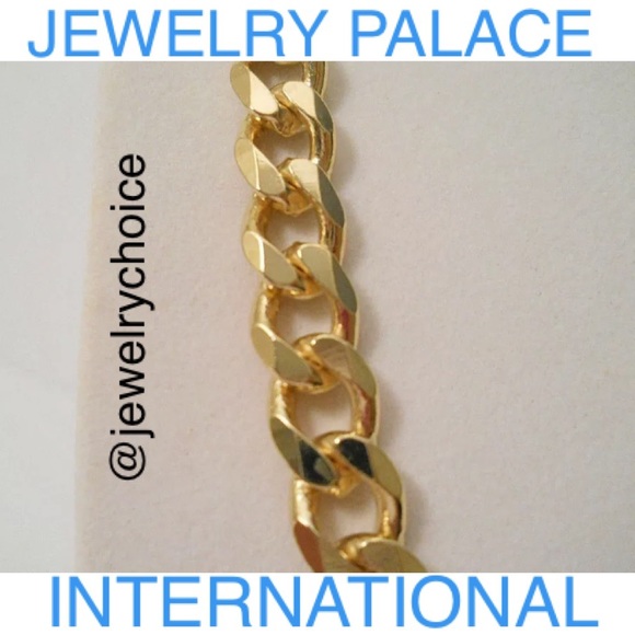 🆕14K Gold Filed Heavy Curve Link Unisex Bracelet - Picture 6 of 9